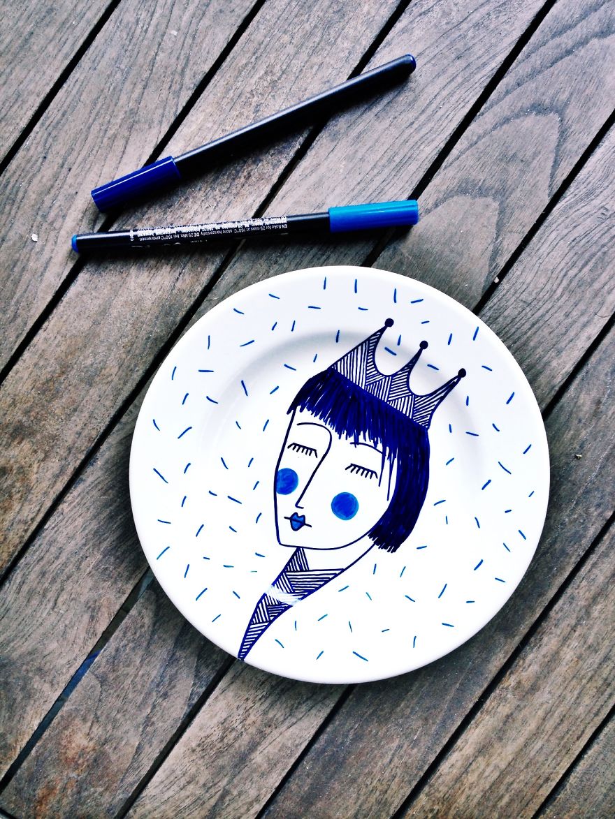 My Paintings On Porcelain Are Inspired By The People I See In French Style Cafes My Paintings On Porcelain Are Inspired By The People I See In French Style Cafes