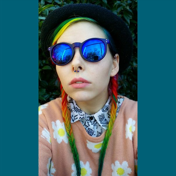 Rainbow Fishtail Piggy Tails