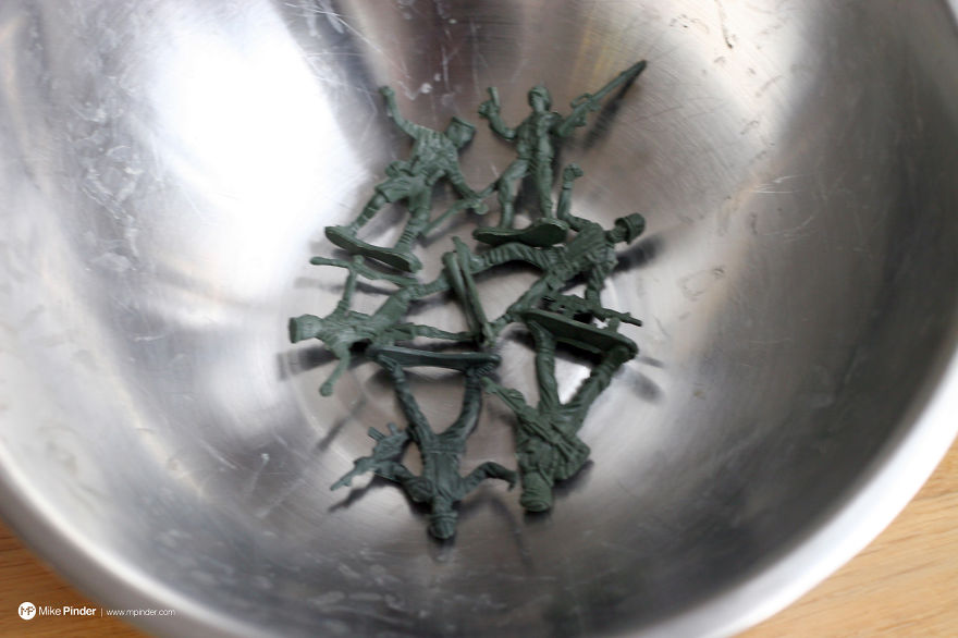 How To Make DIY Fruit Bowl Of Melted Plastic Army Men