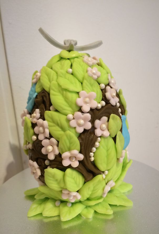 Norwegian Egg, Made Of Chocolate And Decorated With Sugar Paste!