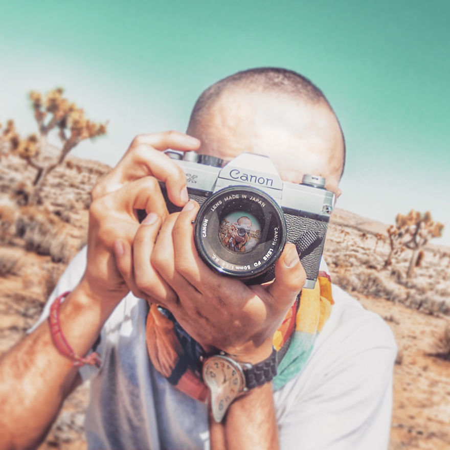 Desert Reflections: A Series Of Surreal Self-portraits In Joshua Tree