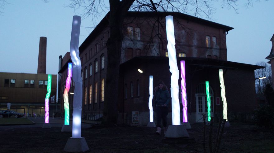 Light Trees: This Interactive Installation Lights Up When It Detects Human Energy Light Trees: This Interactive Installation Lights Up When It Detects Human Energy