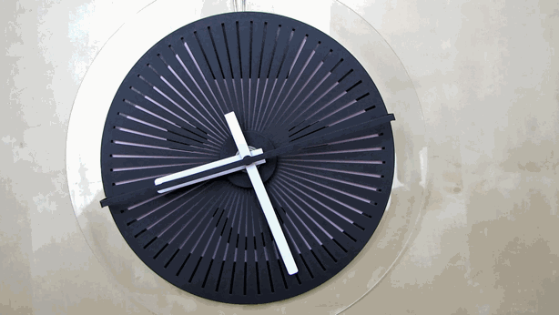 Optical Illusion Wallclocks Show Hidden Animations When Their Arrows Moves