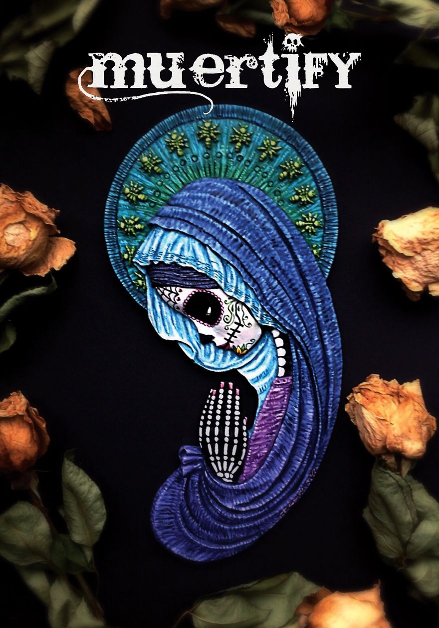 Muertify! Vintage Holy Statues Turned Into Dia De Los Muertos.