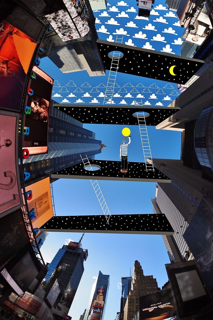 I Draw Illustrations On The Sky Between Buildings I Draw Illustrations On The Sky Between Buildings