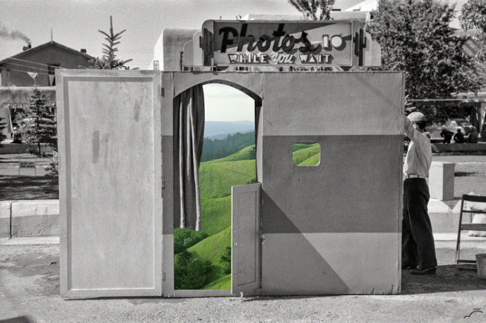 Collages Of Vintage Photos Blended With Natural Elements To Make Them More Joyful