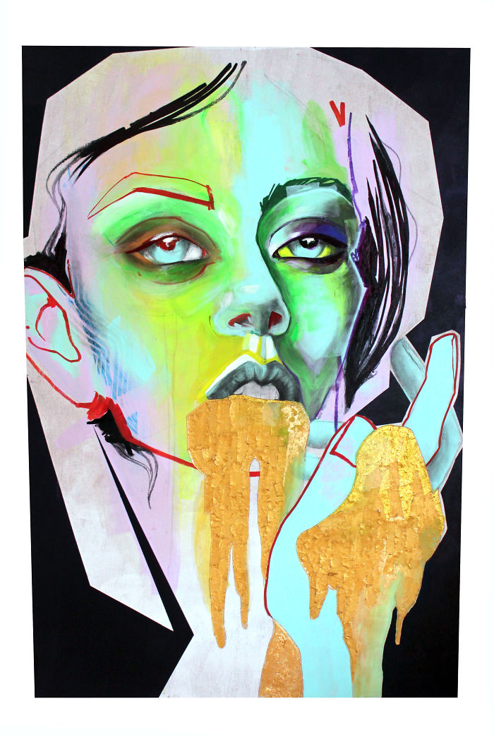 #21 Nine Billion - 4'x6' - Mixed Media - Anya Mielniczek - 2015