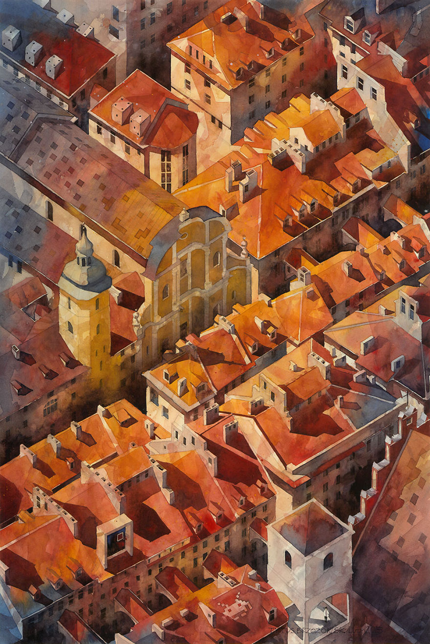 Surreal Watercolor Paintings Of Warsaw By Tytus Brzozowski Surreal Watercolor Paintings Of Warsaw By Tytus Brzozowski