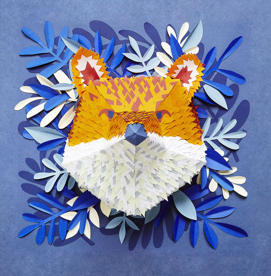 I Make Animal Masks From Hundreds Of Tiny Pieces Of Paper I Make Animal Masks From Hundreds Of Tiny Pieces Of Paper