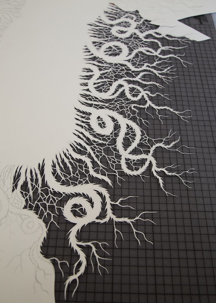 I Spent 4 Months Hand-Cutting A Paper Microbe I Spent 4 Months Hand-Cutting A Paper Microbe