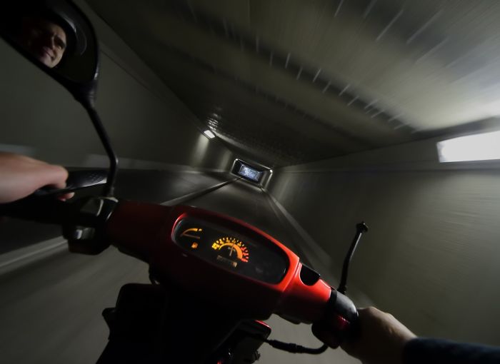 Selfie In Tunnel Underneath Wellington International Airport, New Zealand