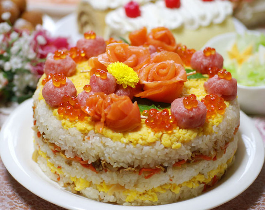 Sushi Cakes: Easy To Make And Fun To Eat Sushi Cakes: Easy To Make And Fun To Eat
