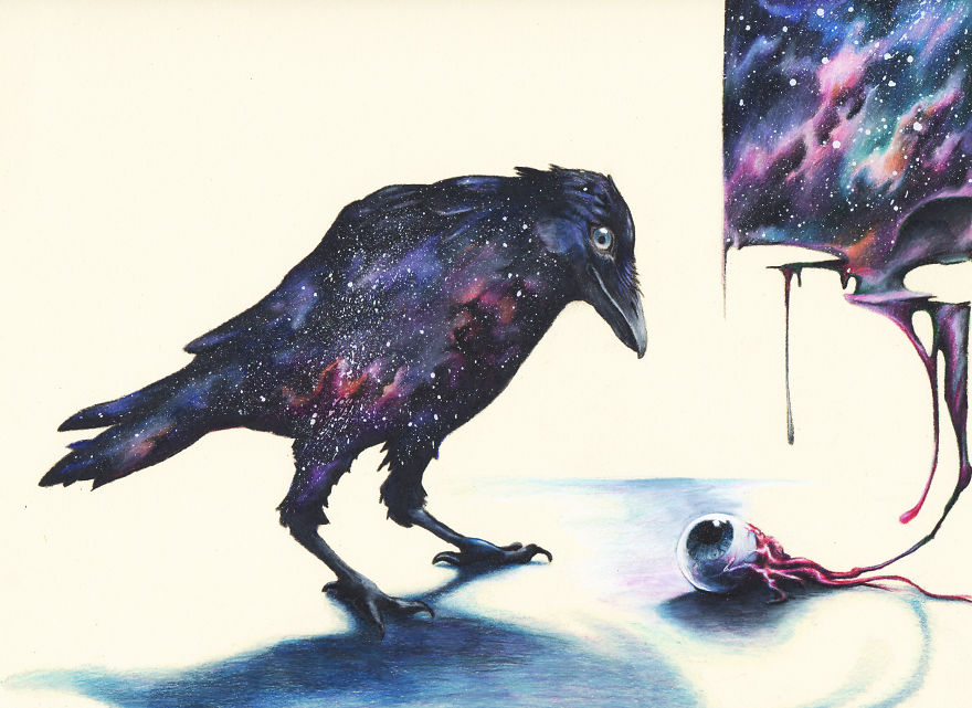 Pencil &amp; Chalk Illustrations Depicting My Humiliation At Being The Only Species That Destroys Earth