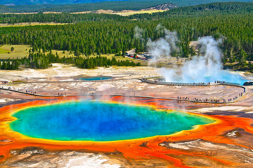 Grand Prismatic Spring, Wyoming, Usa