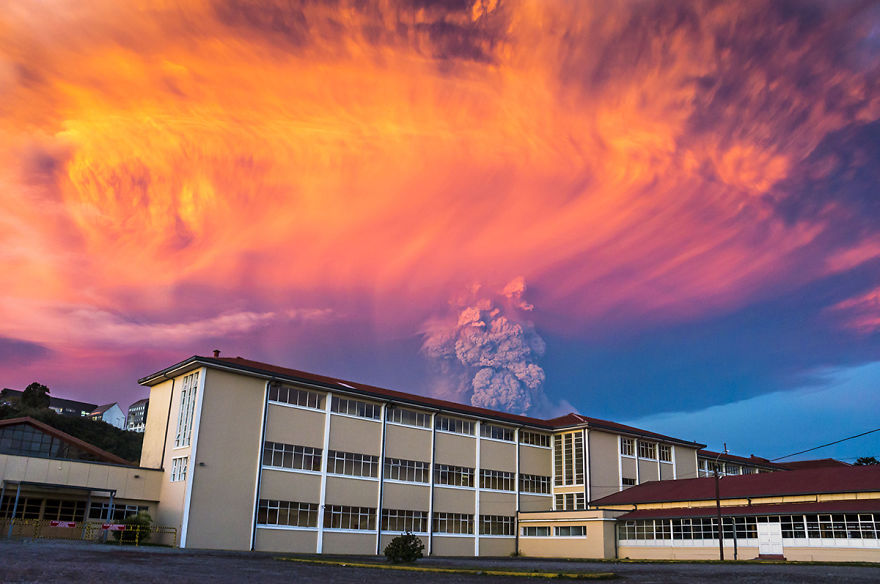 #17 The Eruption At Sunset From Puerto Montt Https://www.flickr.com/photos/mjportfolio/1703343