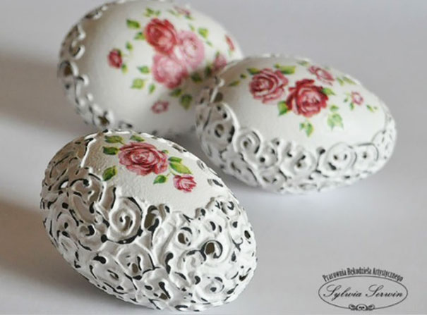 Shabby Chic Egg Shell Art