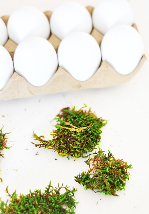 Moss-Covered Easter Eggs