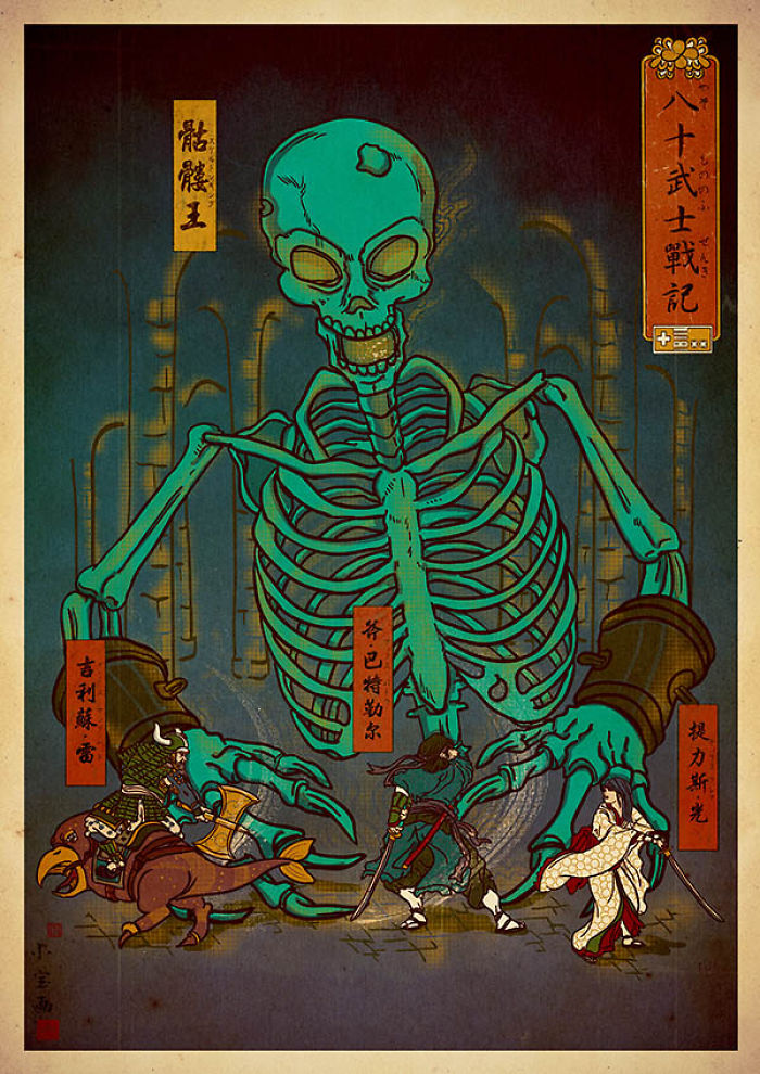 I Create Ukiyo-E Art Posters With Famous Video Game Characters