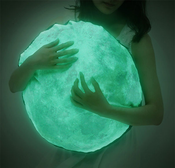 Glow In The Dark Moon Pillow