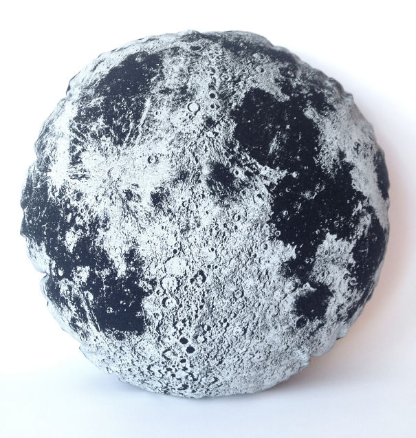 Realistic Moon Pillow
