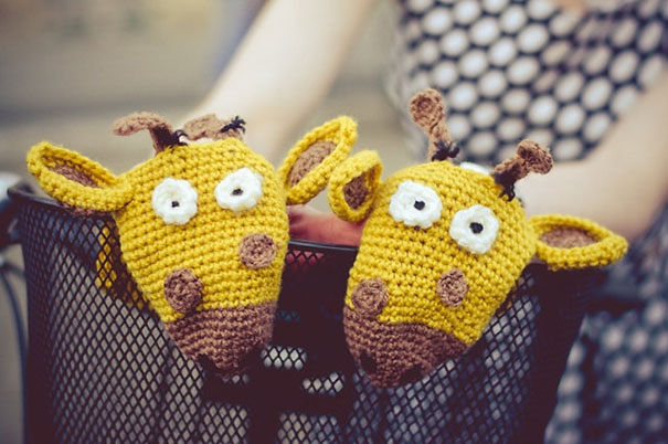 Giraffe Bike Handwarmers