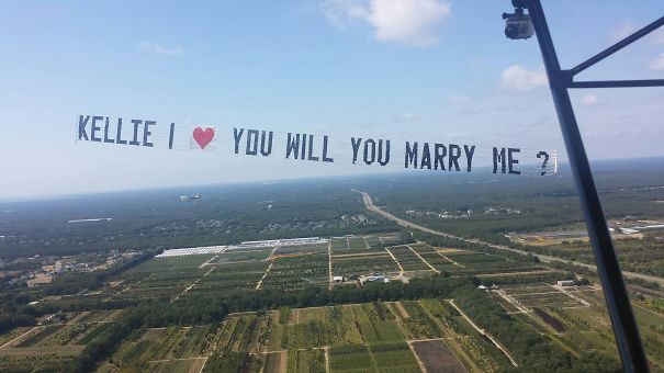 Midair Proposal Over Long Island. Photo From The Soon To Be Bride's View Of The Proposal!