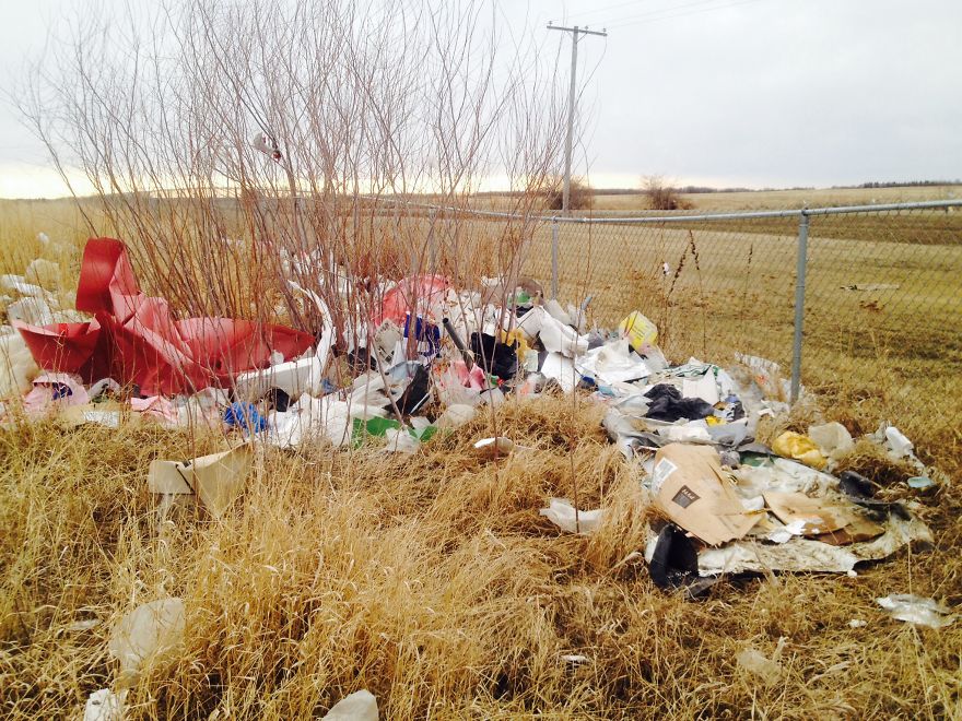 Landfill Perimeter 2 Days After Being Cleaned