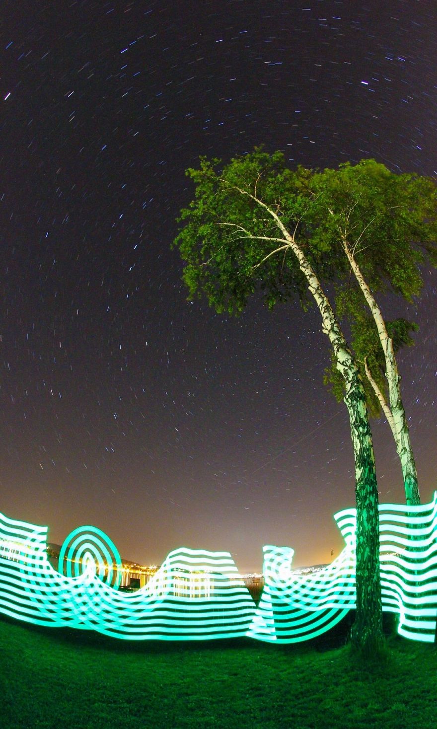 Magical Night At The Lake Side