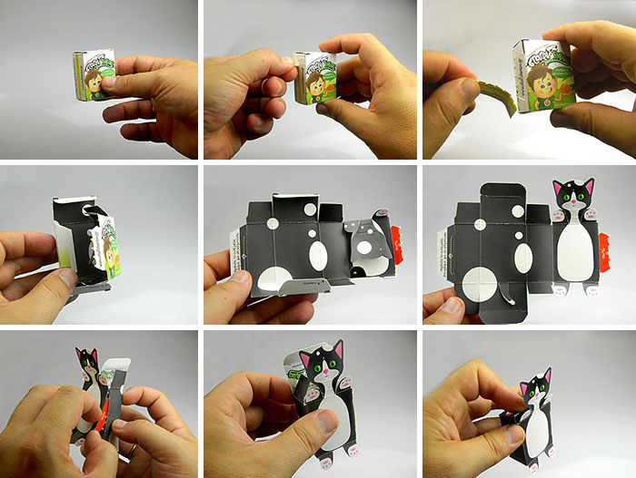 Children Packaging Turns Into A Kitty