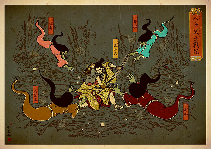 I Create Ukiyo-E Art Posters With Famous Video Game Characters