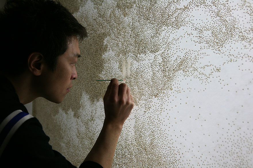 Artist Burns Holes In Paper With Incense Sticks To Create Amazing Art Artist Burns Holes In Paper With Incense Sticks To Create Amazing Art