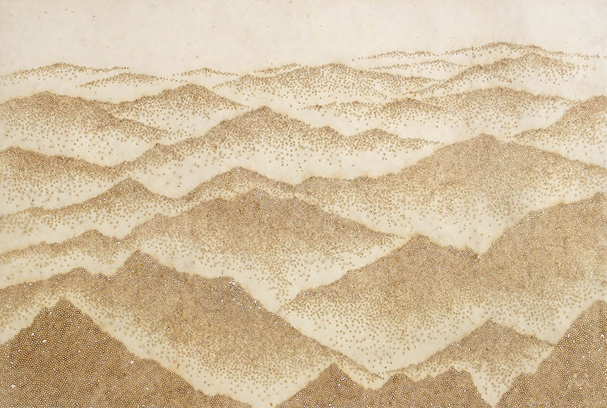 Artist Burns Holes In Paper With Incense Sticks To Create Amazing Art Artist Burns Holes In Paper With Incense Sticks To Create Amazing Art