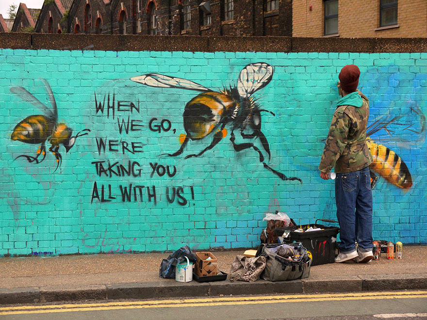 street-art-save-the-bees-louis-masai-8 street-art-save-the-bees-louis-masai-8