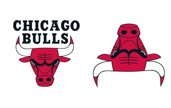 If You Flip The Bulls' Logo Upside Down, It Looks Like A Robot Reading...