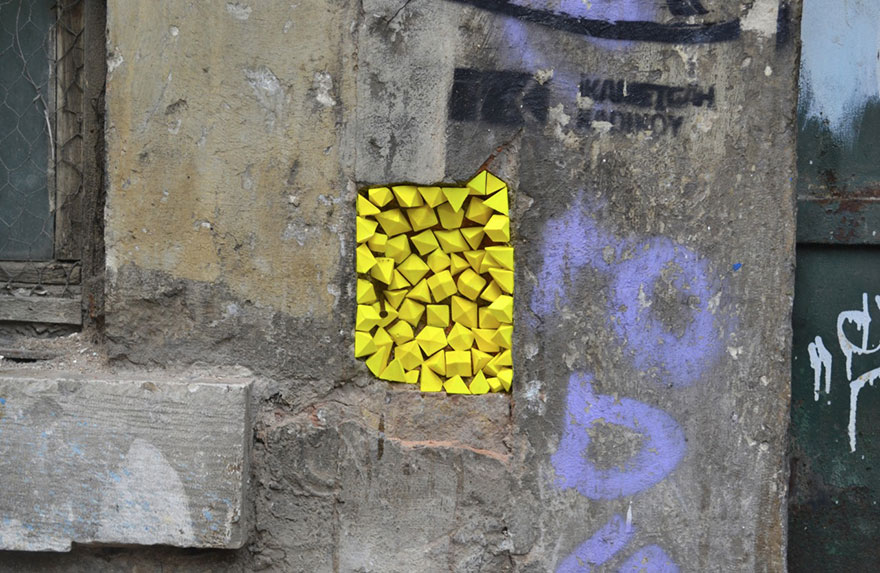 Artist Hides Crystallized Geode Installations Inside Wall Cracks To Bring Life To Urban Areas