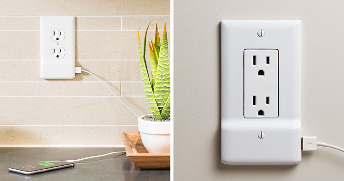 Outlet Plate Turns Your Wall Into A USB Charger