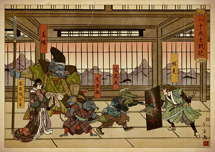I Create Ukiyo-E Art Posters With Famous Video Game Characters