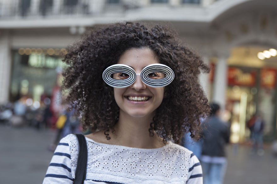 Iranian Artist Takes Bizarre Eyeware Into The Streets Of Shanghai Iranian Artist Takes Bizarre Eyeware Into The Streets Of Shanghai