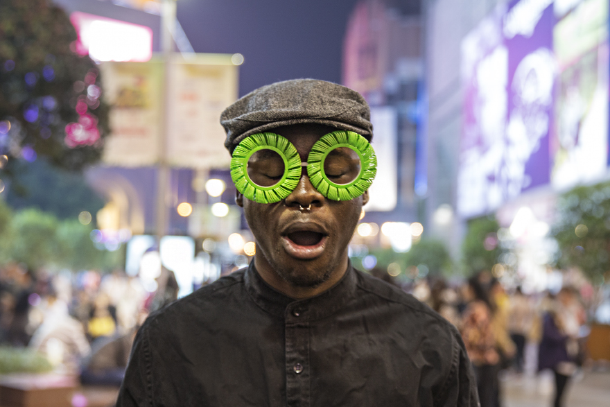 Iranian Artist Takes Bizarre Eyeware Into The Streets Of Shanghai Iranian Artist Takes Bizarre Eyeware Into The Streets Of Shanghai