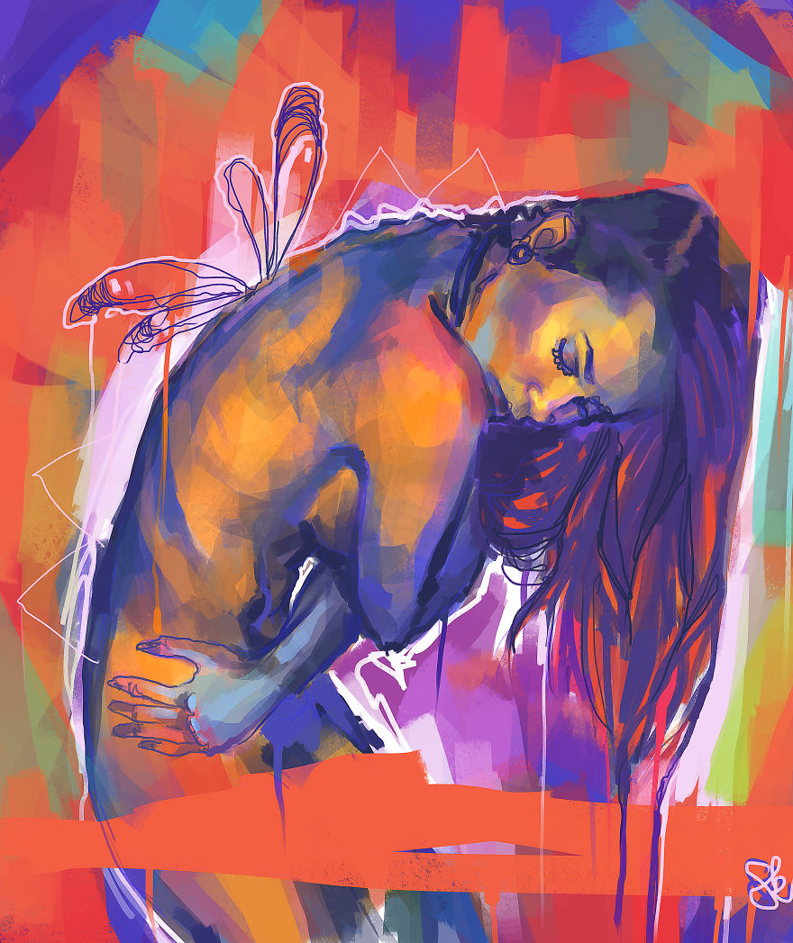 I Express My Feelings Through Figurative Art And Colors