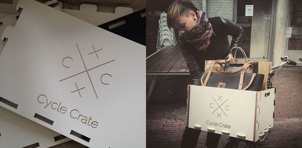 Screw Free, Interlocking Plywood Cycle Crate, Designed With A Beer Crate Dimensions In Mind