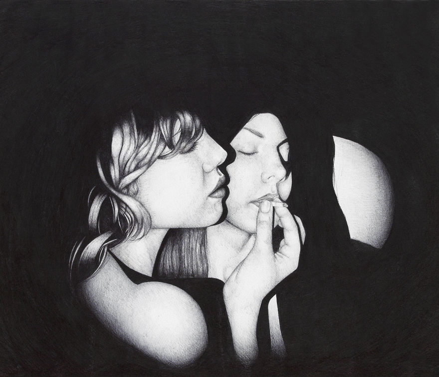 I Draw With A Black Ball Point Pen - Each Portrait Takes From 50 To 100 Hours