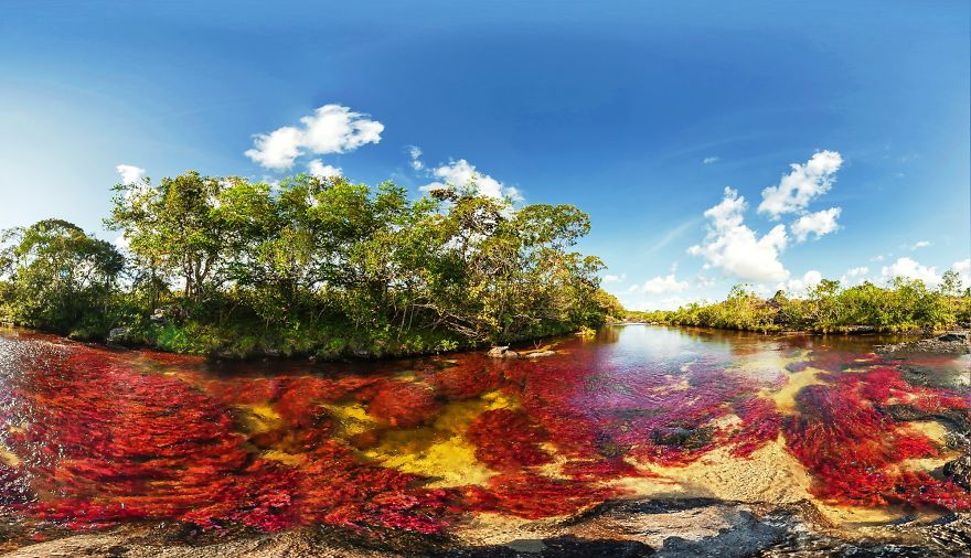 Caño Cristales Five Colours River At Serranía De La Macarena, Colombia