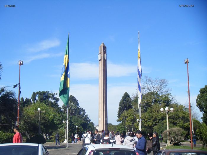 Border Between Brazil And Uruguay