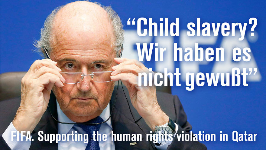 Sepp Blatter And Fifa Supporting The Human Rights Violation In Qatar.