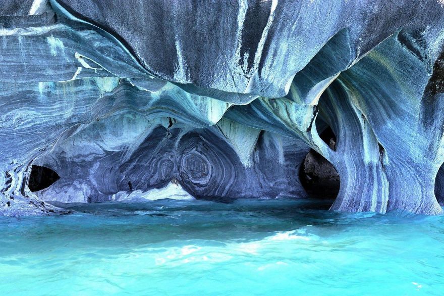 Marble Cave Of Chile Chico, Patagonia, Chile.