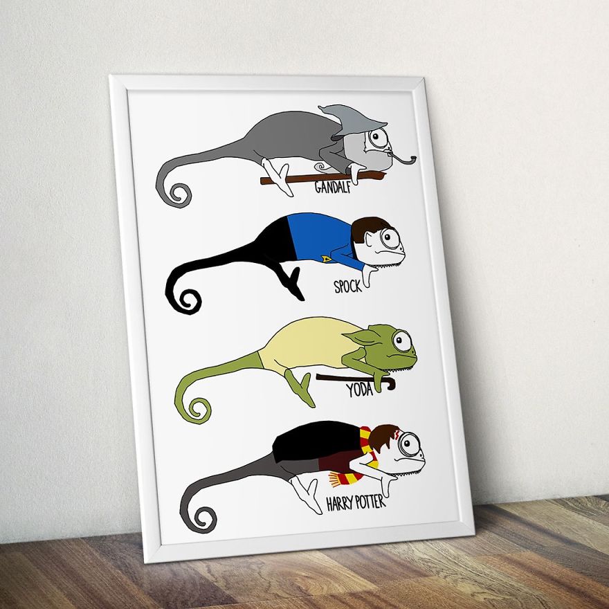 Illustrator Jazz Hutchison Gets Creative With Chameleons