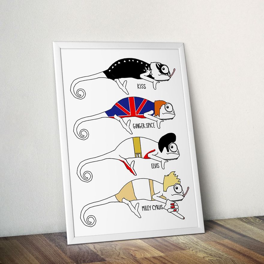 Illustrator Jazz Hutchison Gets Creative With Chameleons