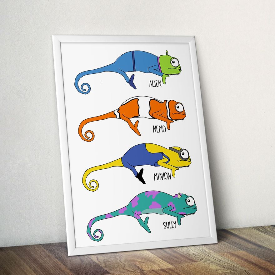 Illustrator Jazz Hutchison Gets Creative With Chameleons