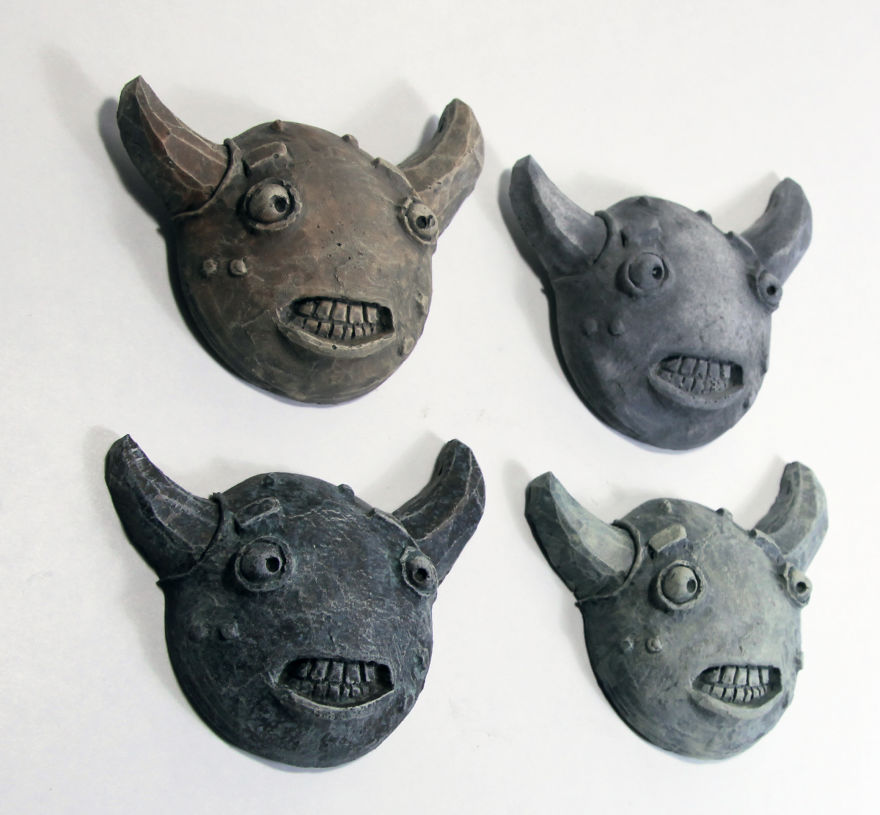 Whimsical Art With Little Round Eyes That I Make To Go With The Stories I Write.